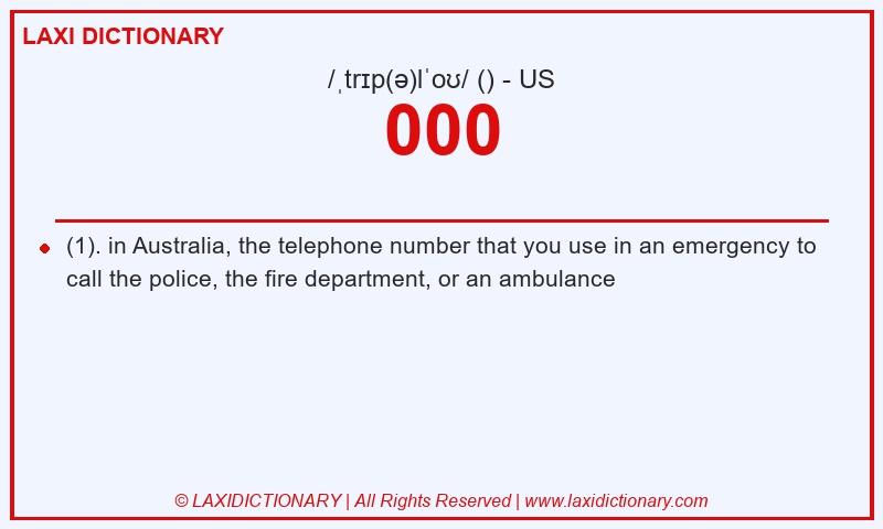 Definition 000 in American English