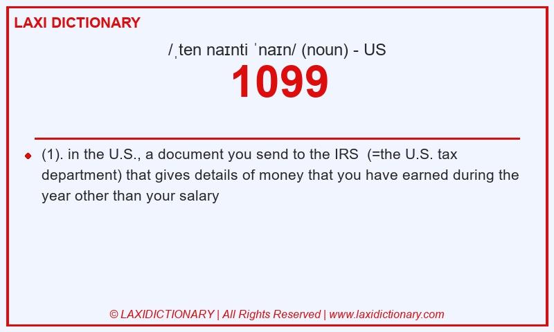 Definition 1099 in American English