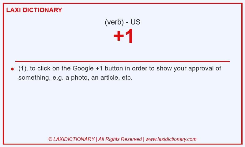 Definition +1 in American English