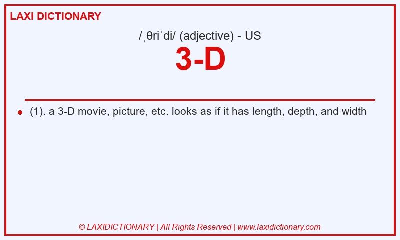 Definition 3-D in American English