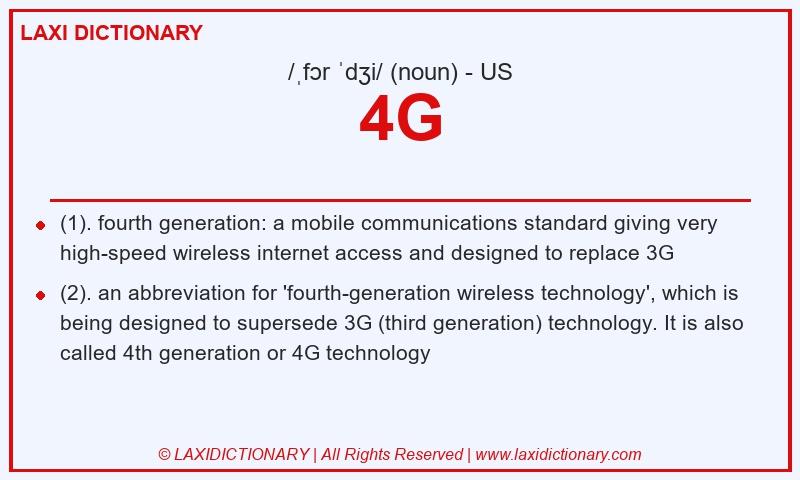 Definition 4G in American English