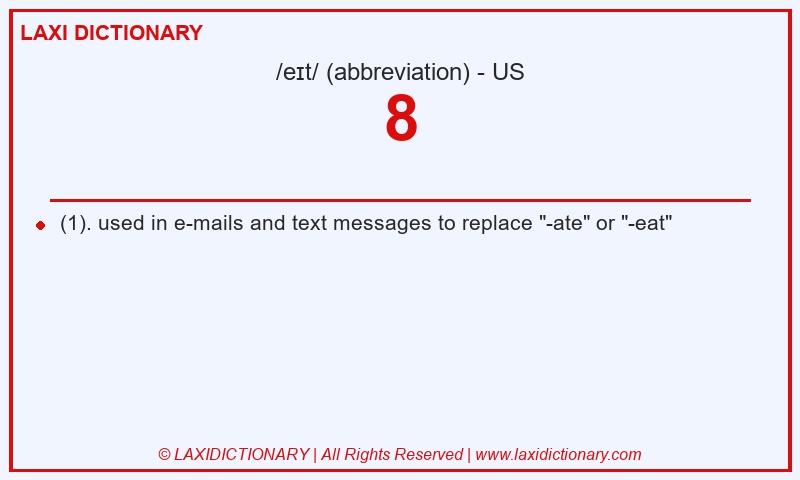 Definition 8 in American English