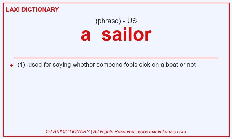 Definition a sailor in American English