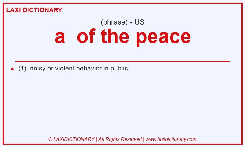 Definition a  of the peace in American English