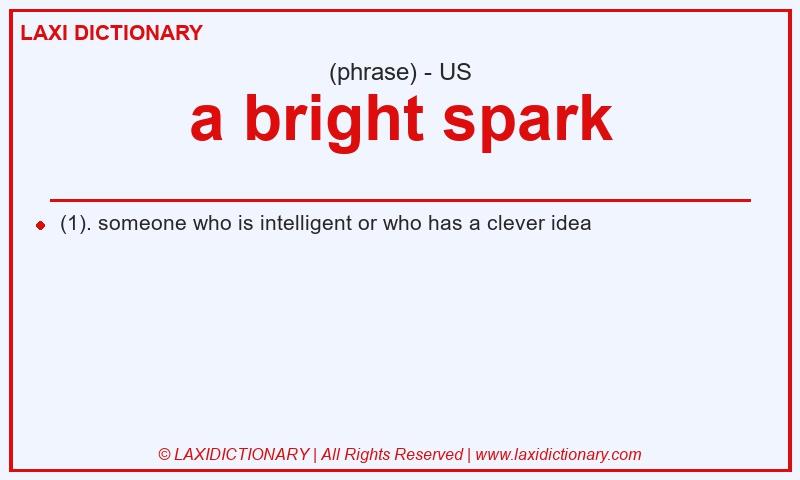 Definition a bright spark in American English