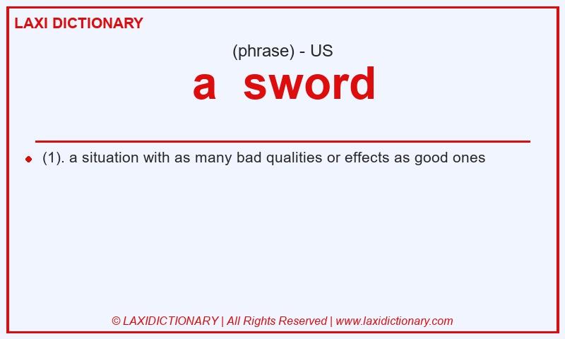 Definition a  sword in American English