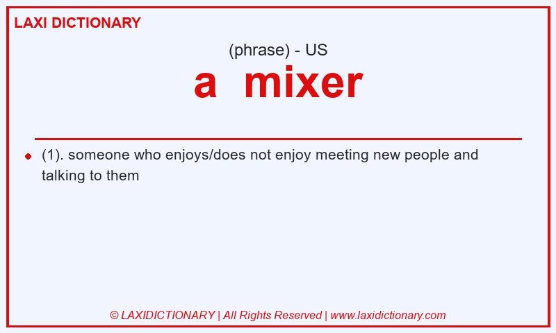Definition a  mixer in American English