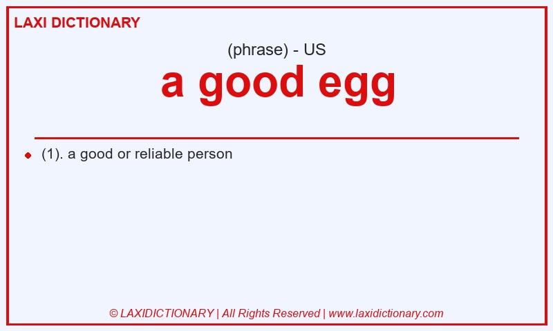 Definition a good egg in American English