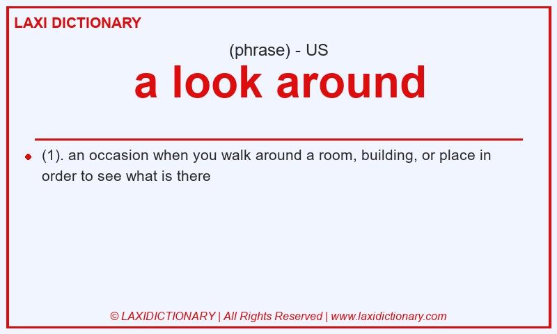 Definition a look around in American English