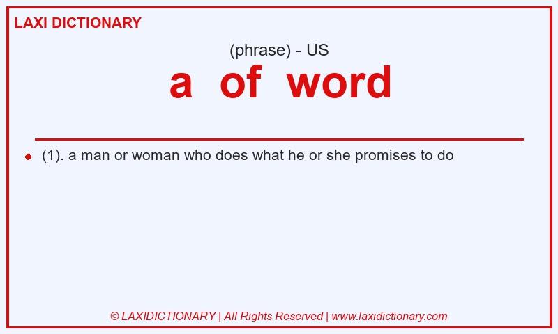 Definition a of word in American English