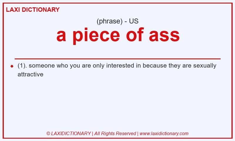 Definition a piece of ass in American English