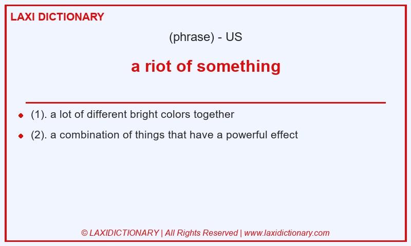 Definition a riot of something in American English