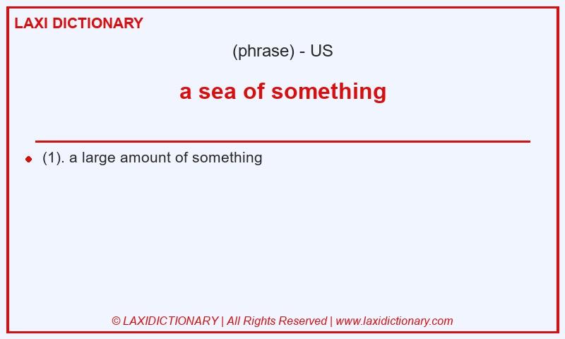 Definition a sea of something in American English