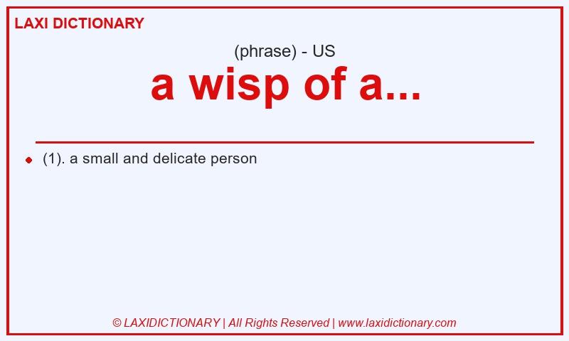 Definition a wisp of a... in American English