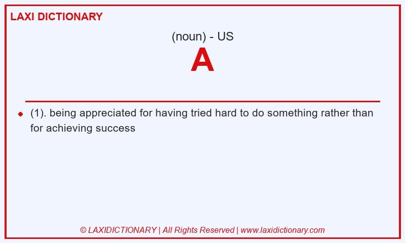 Definition A in American English
