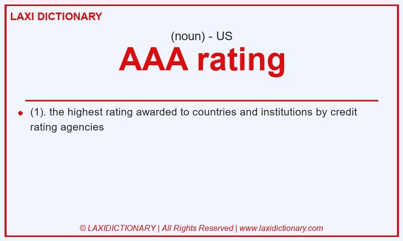 Definition AAA rating in American English