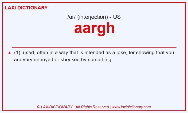 Definition aargh in American English