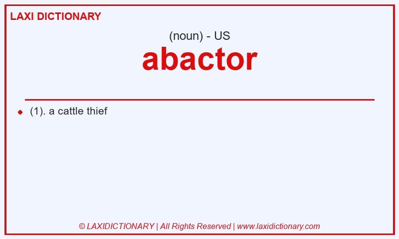 Definition abactor in American English