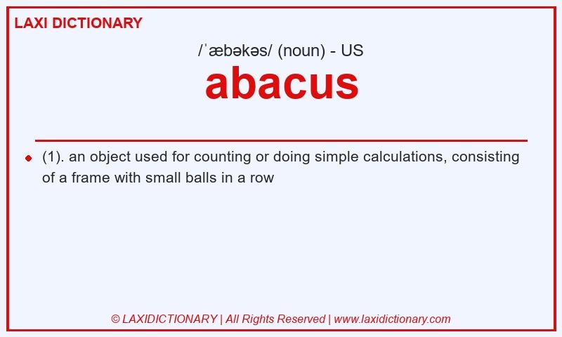 Definition abacus in American English