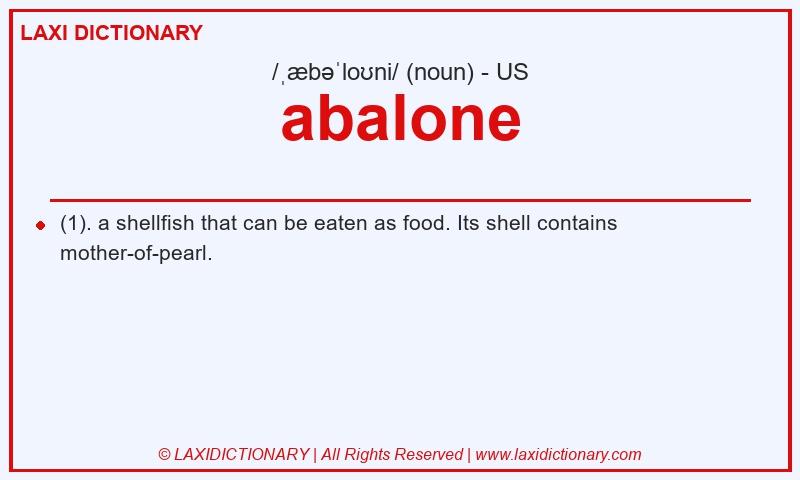 Definition abalone in American English