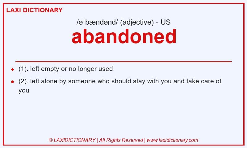 Definition abandoned in American English