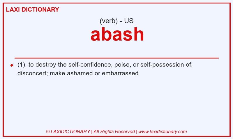 Definition abash in American English