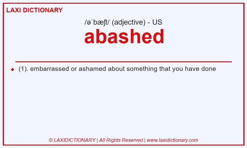 Definition abashed in American English