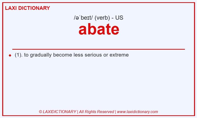 Definition abate in American English