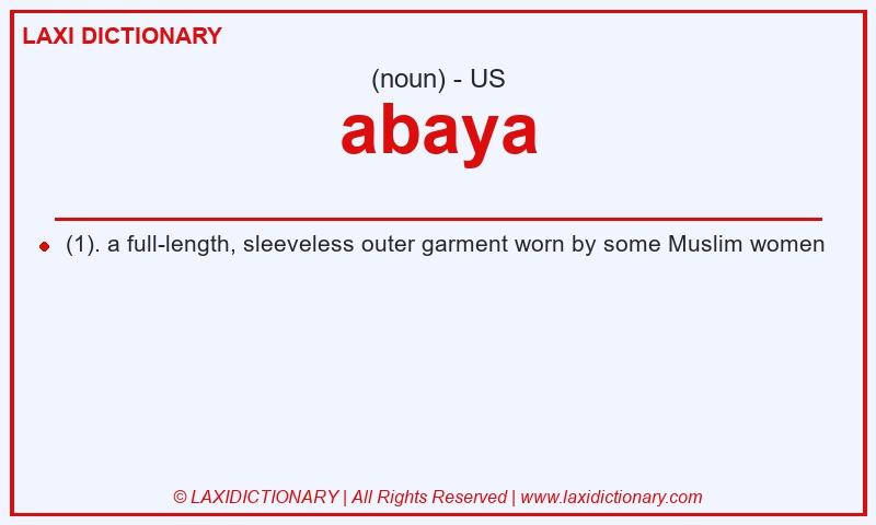 Definition abaya in American English