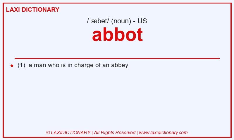 Definition abbot in American English