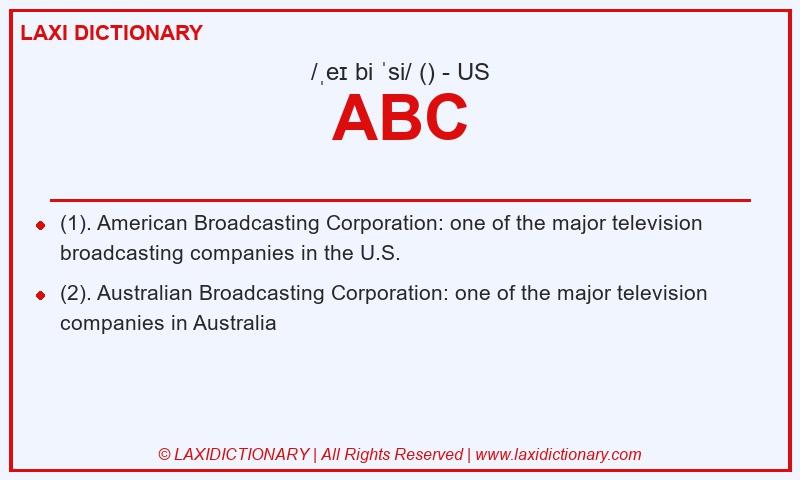 Definition ABC in American English