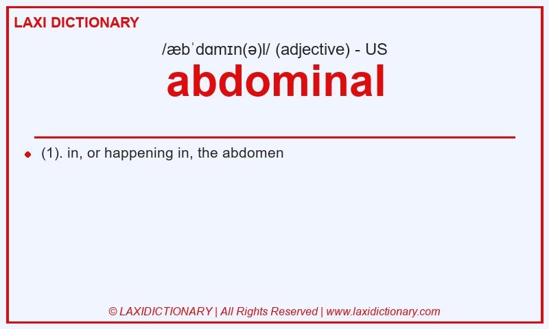 Definition abdominal in American English