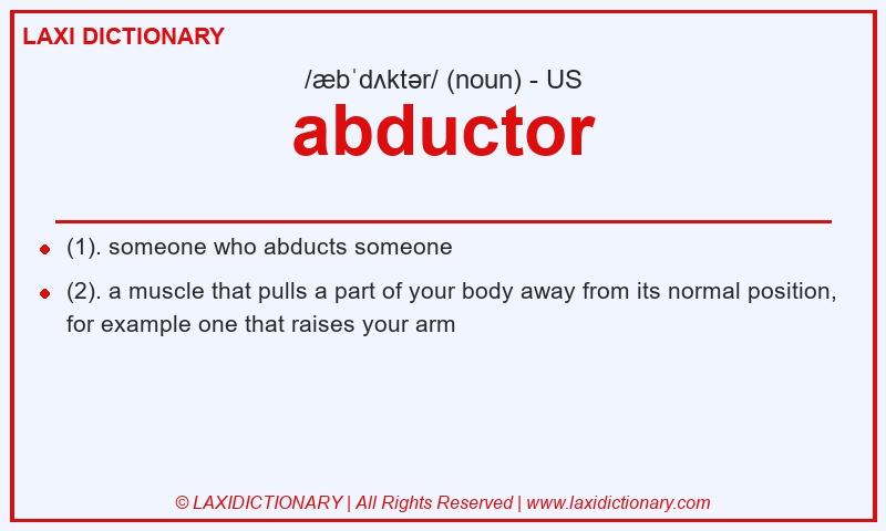 Definition abductor in American English