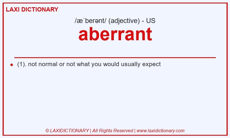 Definition aberrant in American English