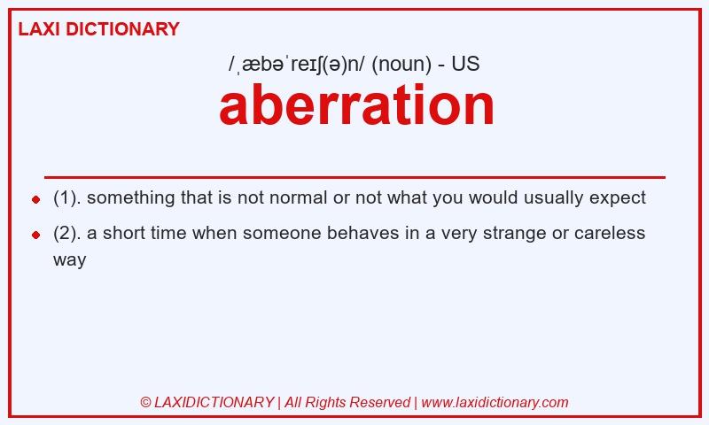 Definition aberration in American English