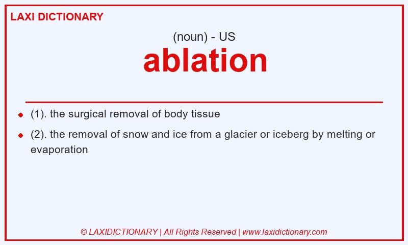 Definition ablation in American English