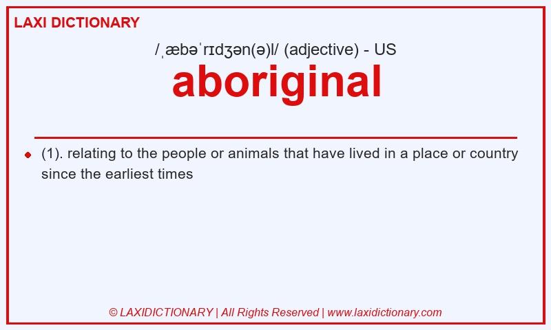 Definition aboriginal in American English