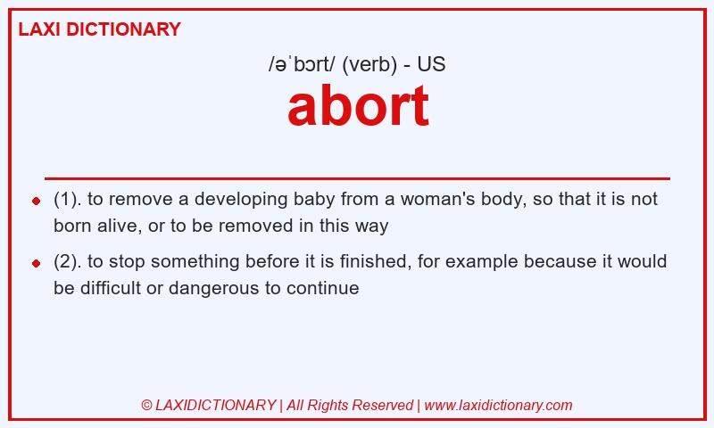 Definition abort in American English