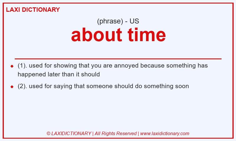 Definition about time in American English