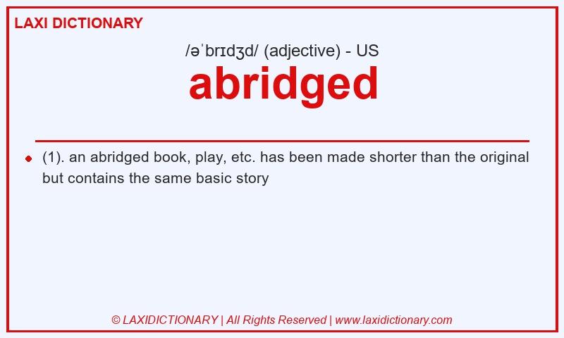 Definition abridged in American English