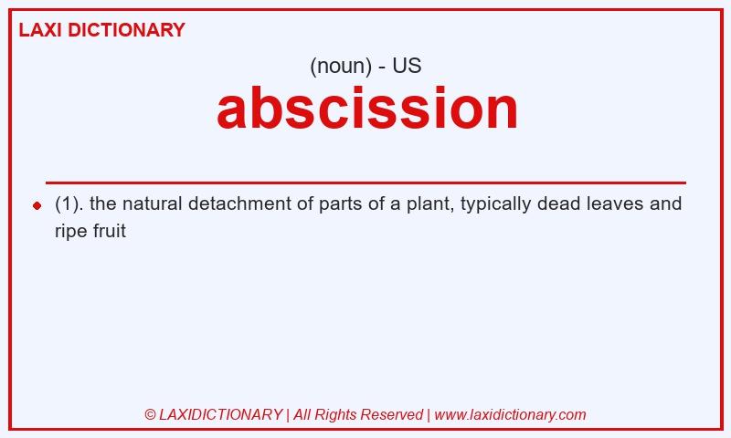 Definition abscission in American English