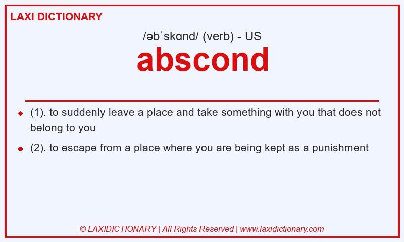 Definition abscond in American English