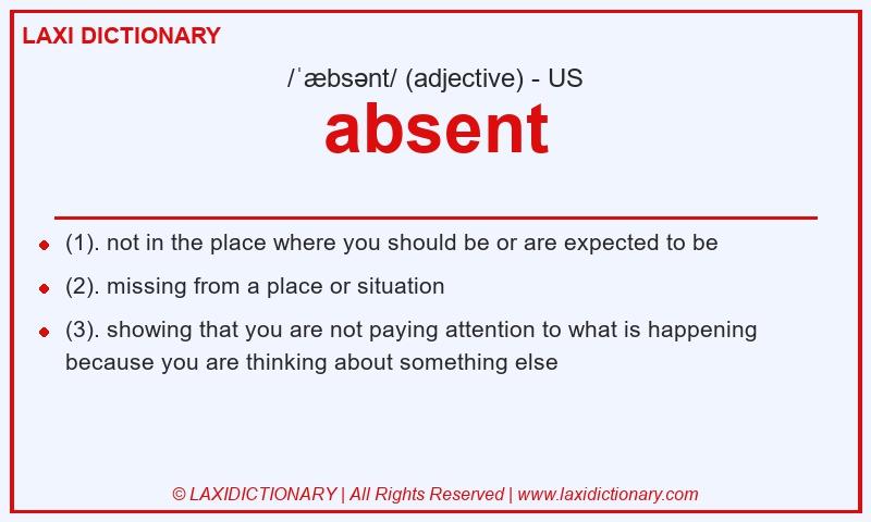 Definition absent in American English