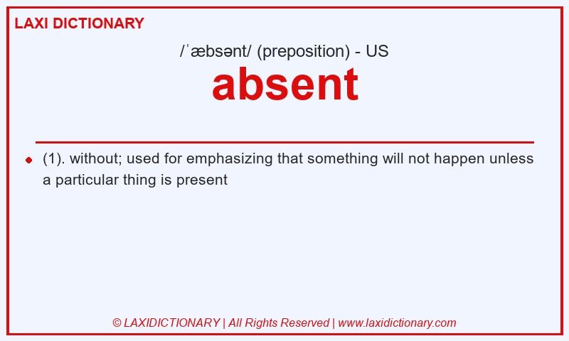 Definition absent in American English