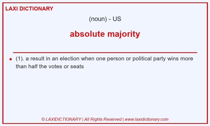 Definition absolute majority in American English