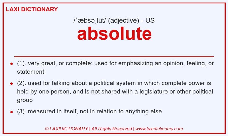 Definition absolute in American English