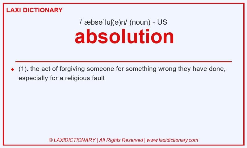 Definition absolution in American English