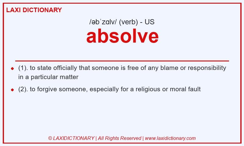 Definition absolve in American English