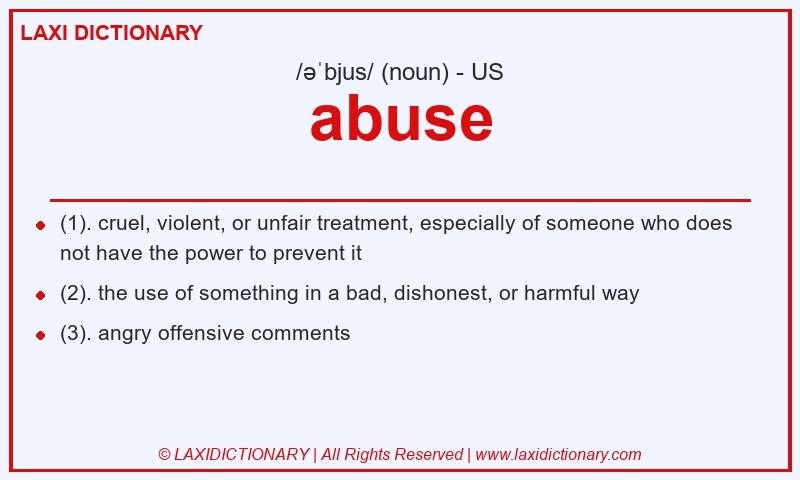 Definition abuse in American English