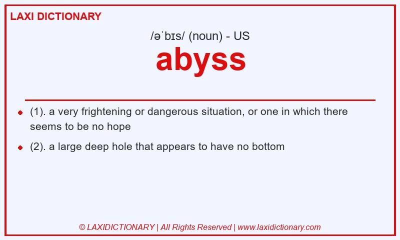 Definition abyss in American English